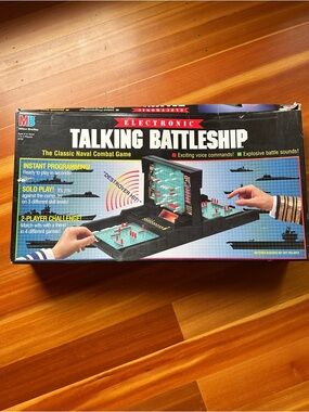 Milton Bradley 1989 Electronic Talking Battleship Game W/Code Book COMPLETE